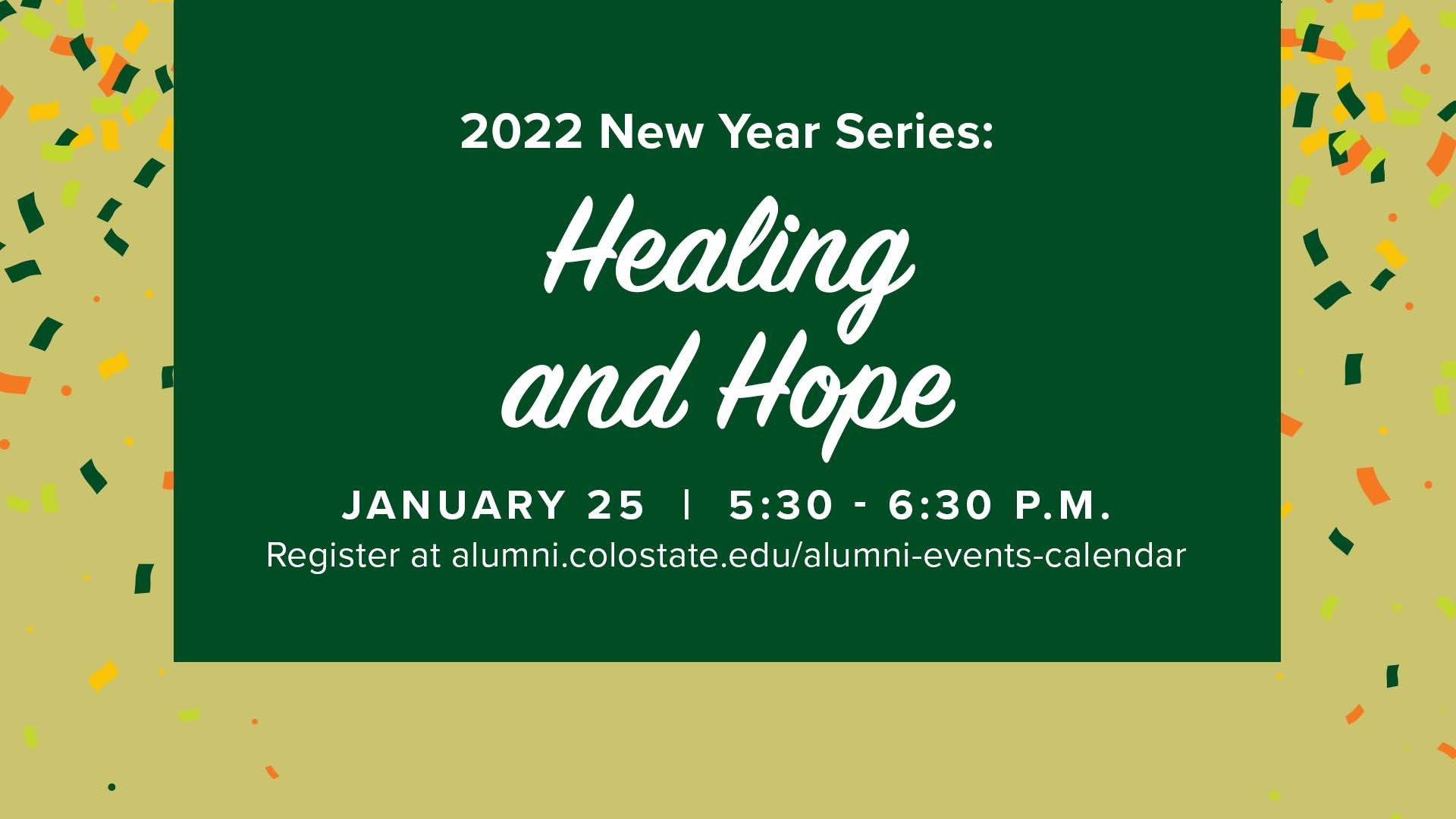Image for New Year Series: Healing and Hope webinar
