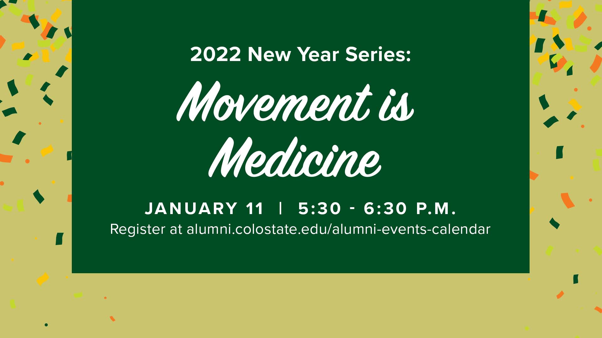 Image for New Year Series: Movement is Medicine webinar