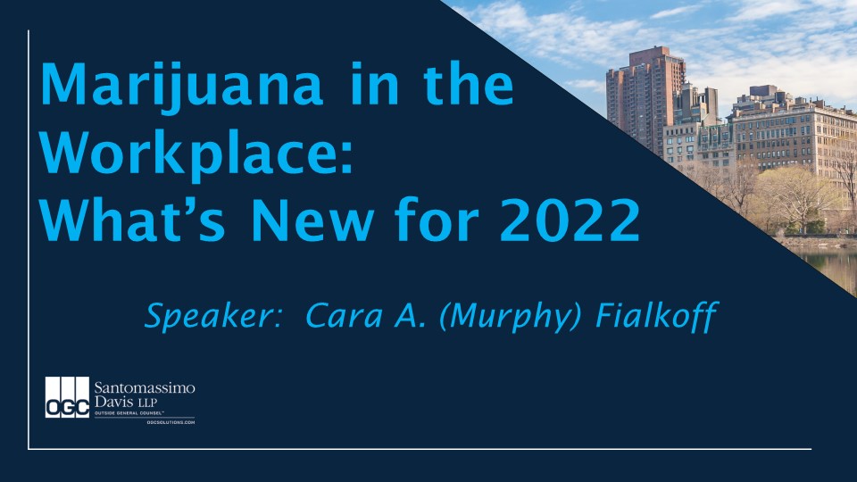 Image for Marijuana and The Workplace: What's New for 2022 webinar