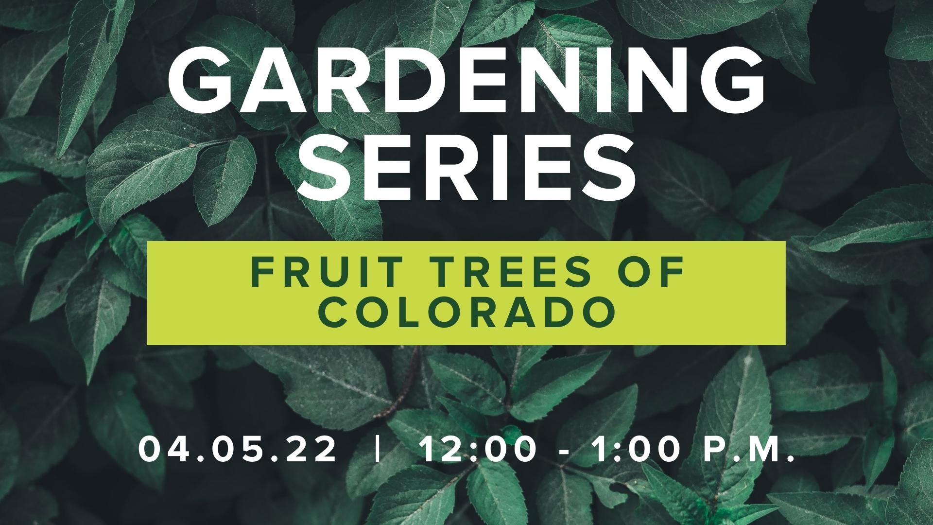 Image for Gardening Series: Fruit Trees of Colorado webinar