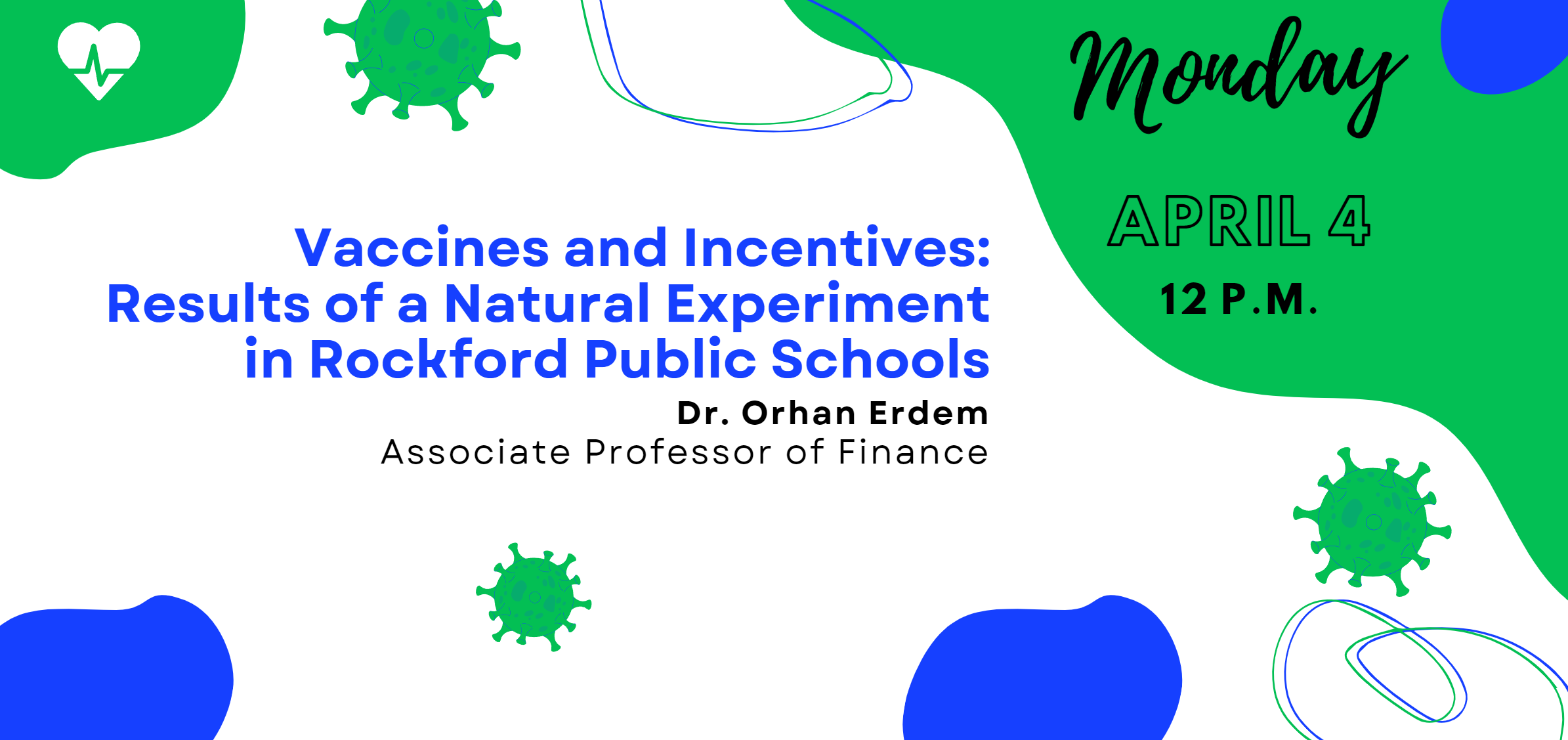 Image for Spring 2022 Brown Bag Series presentation:  “Vaccines and Incentives: Results of a Natural Experiment in Rockford Public Schools.” webinar