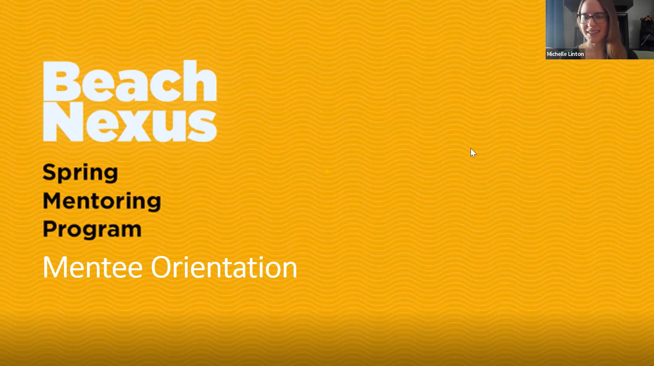 Image for Beach Nexus Spring 2022 Program Mentee Orientation webinar