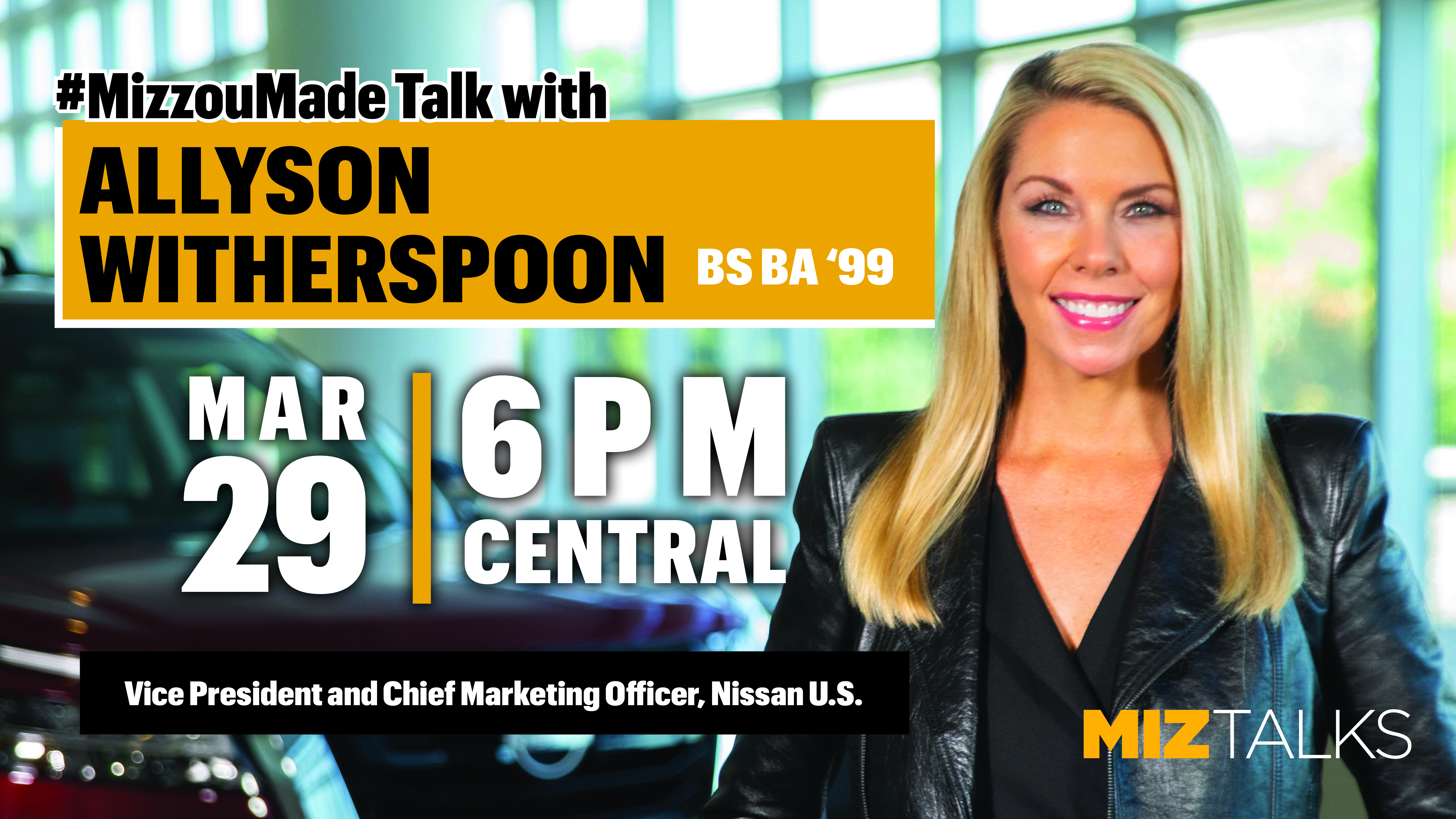 Image for #MizzouMade Talk with Allyson Witherspoon, BS BA '99 webinar