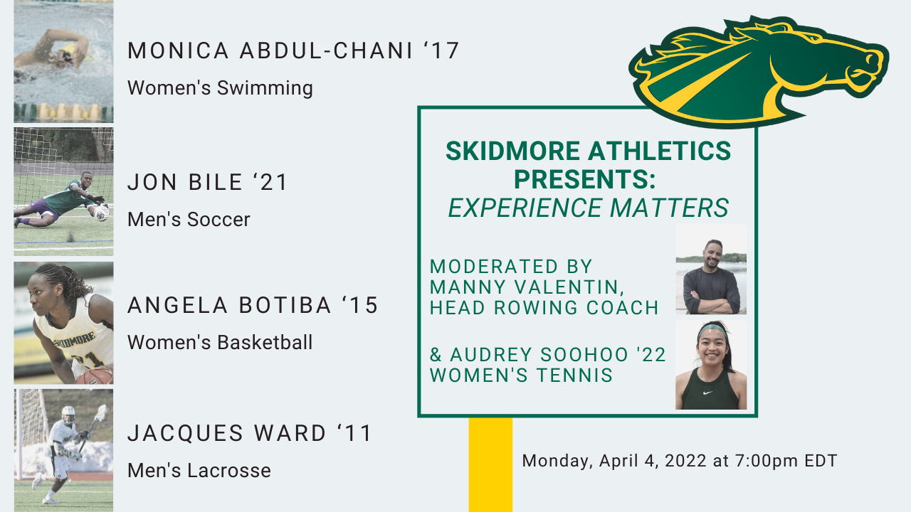 Image for Skidmore Athletics Presents: Experience Matters webinar