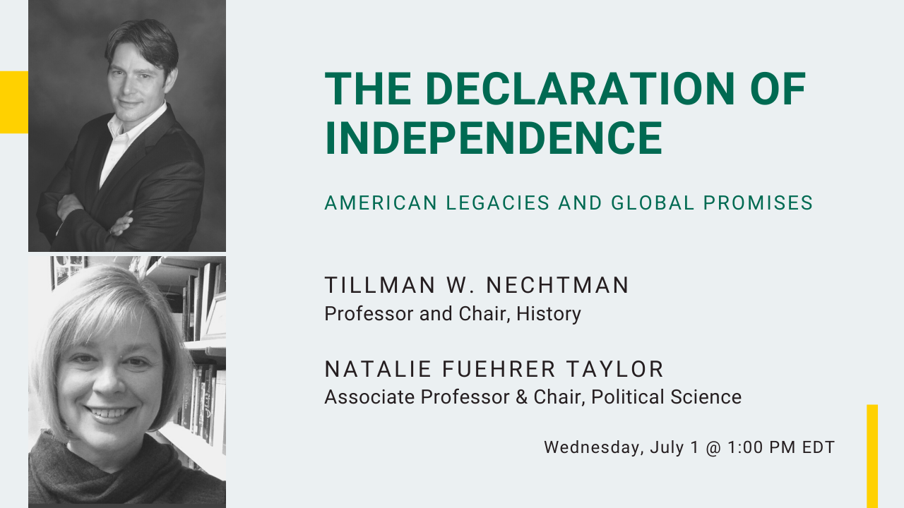 Image for The Declaration of Independence: American Legacies and Global Promises webinar