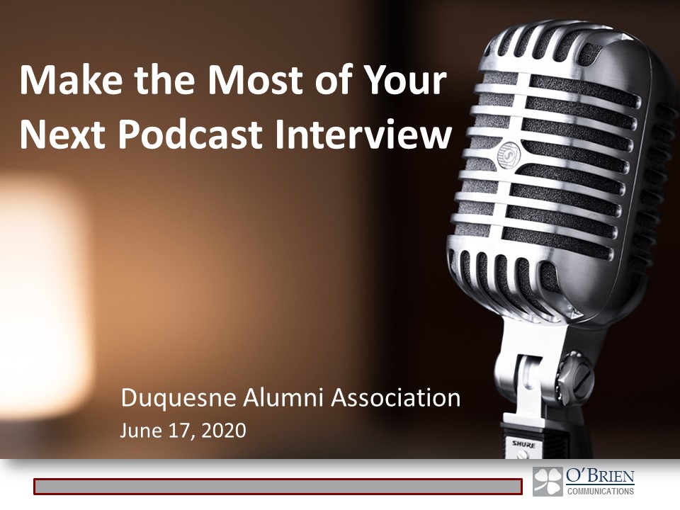 Image for Alumni Insights: Make the Most of Your Next Podcast Interview webinar
