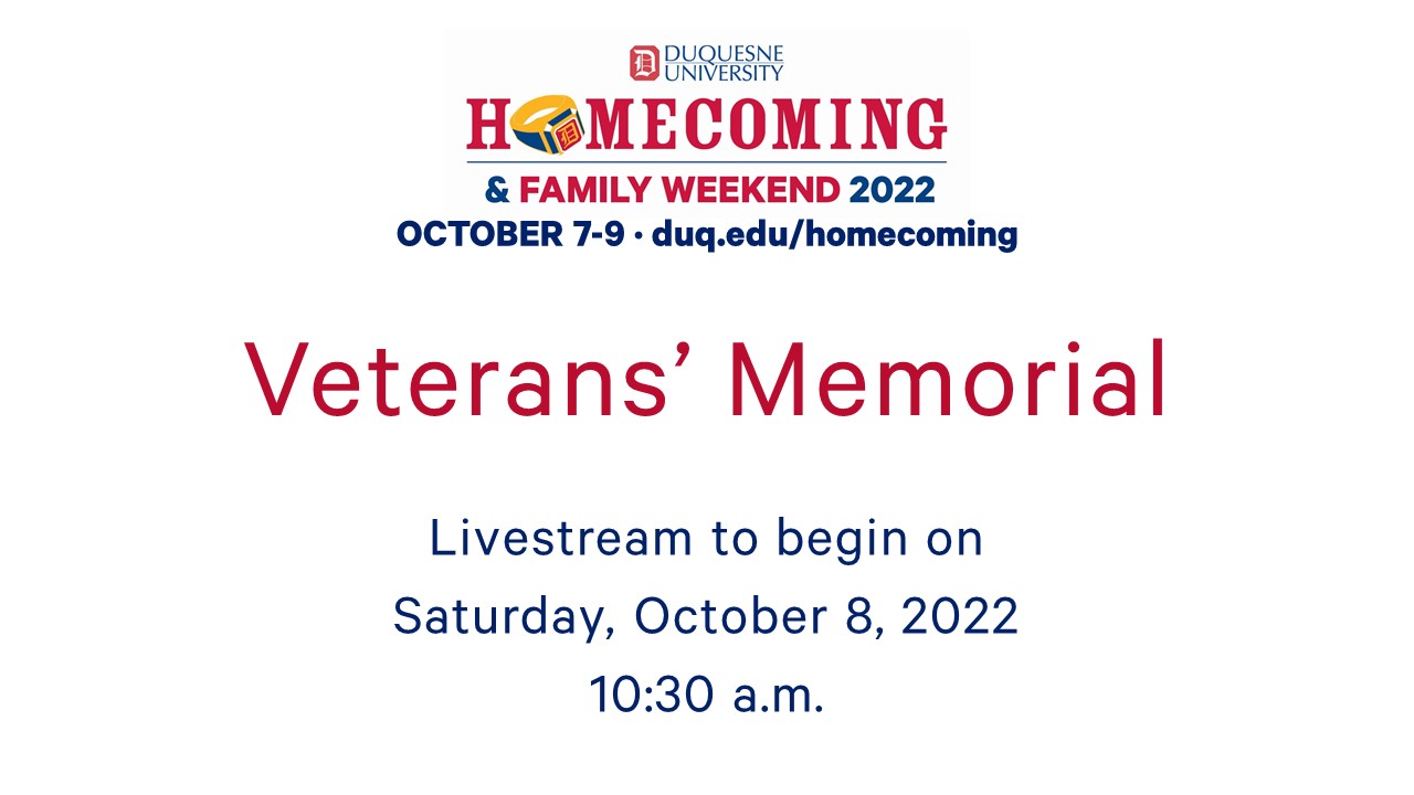 Image for Homecoming & Family Weekend 2022 - Veterans' Memorial webinar