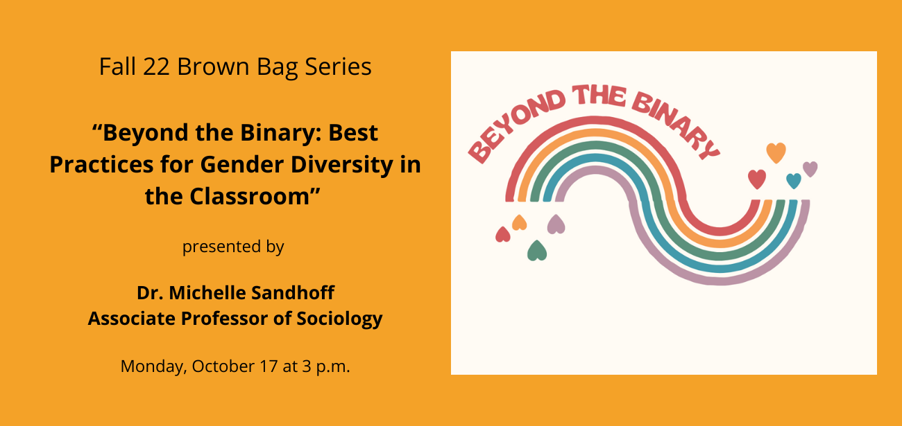 Image for Beyond the Binary: Best Practices for Gender Diversity in the Classroom with Dr. Michelle Sandhoff webinar