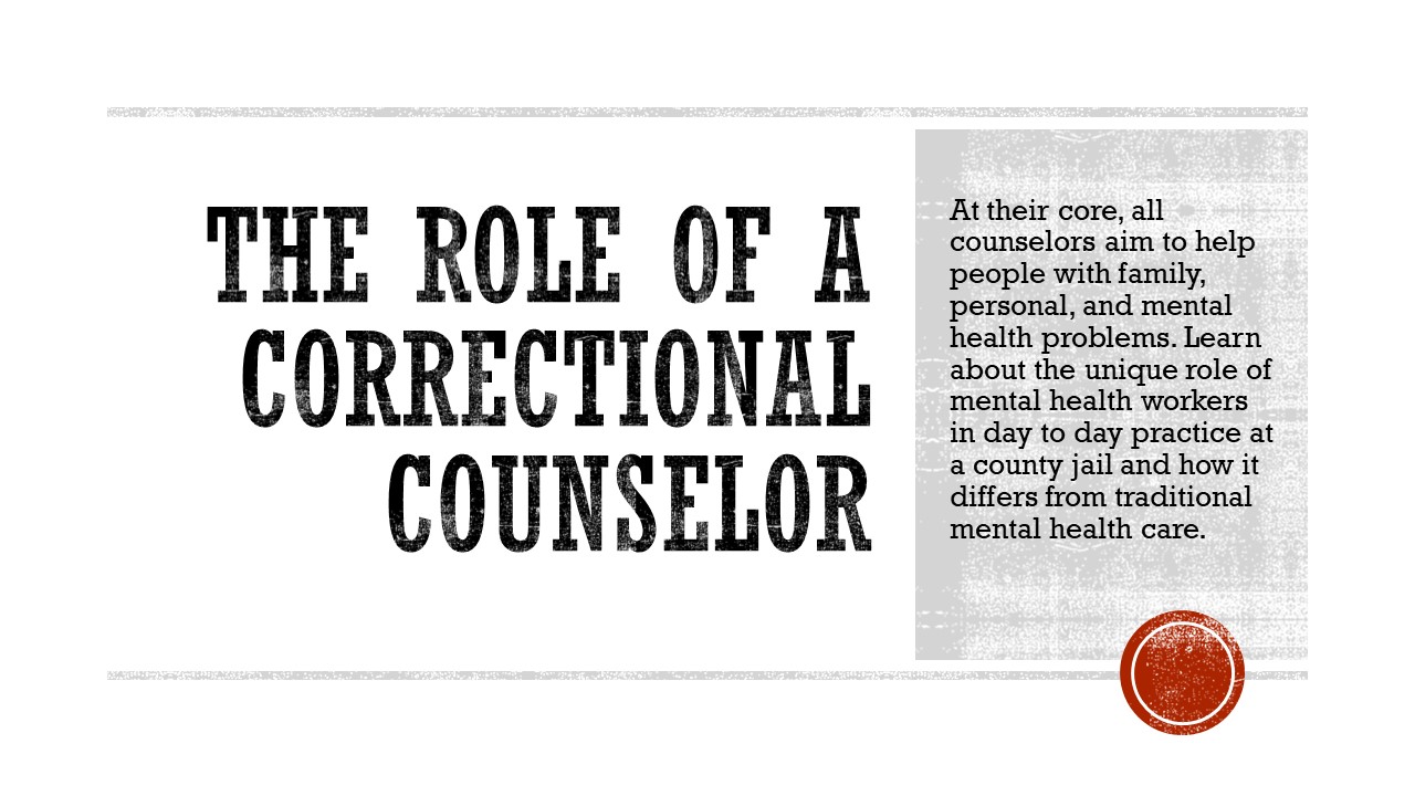 Image for Alumni Insights: The Role of a Correctional Counselor webinar