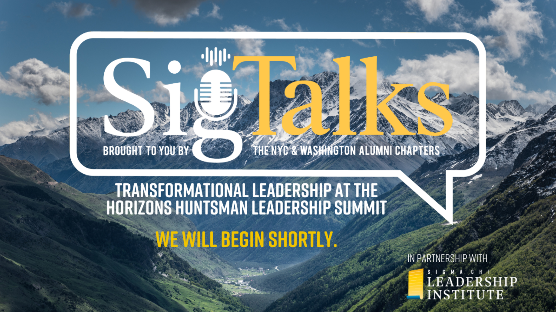 Image for SigTalks: Transformational Leadership at the Horizons Huntsman Leadership Summit webinar