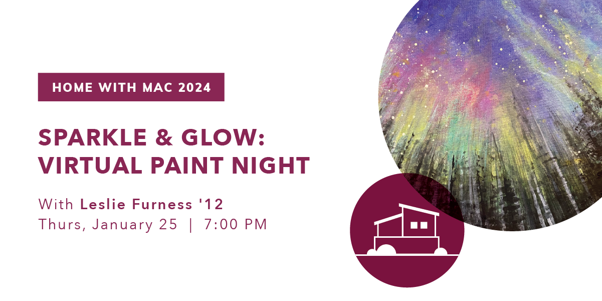 Image for Sparkle & Glow Virtual Paint Night with Leslie Furness '12 webinar