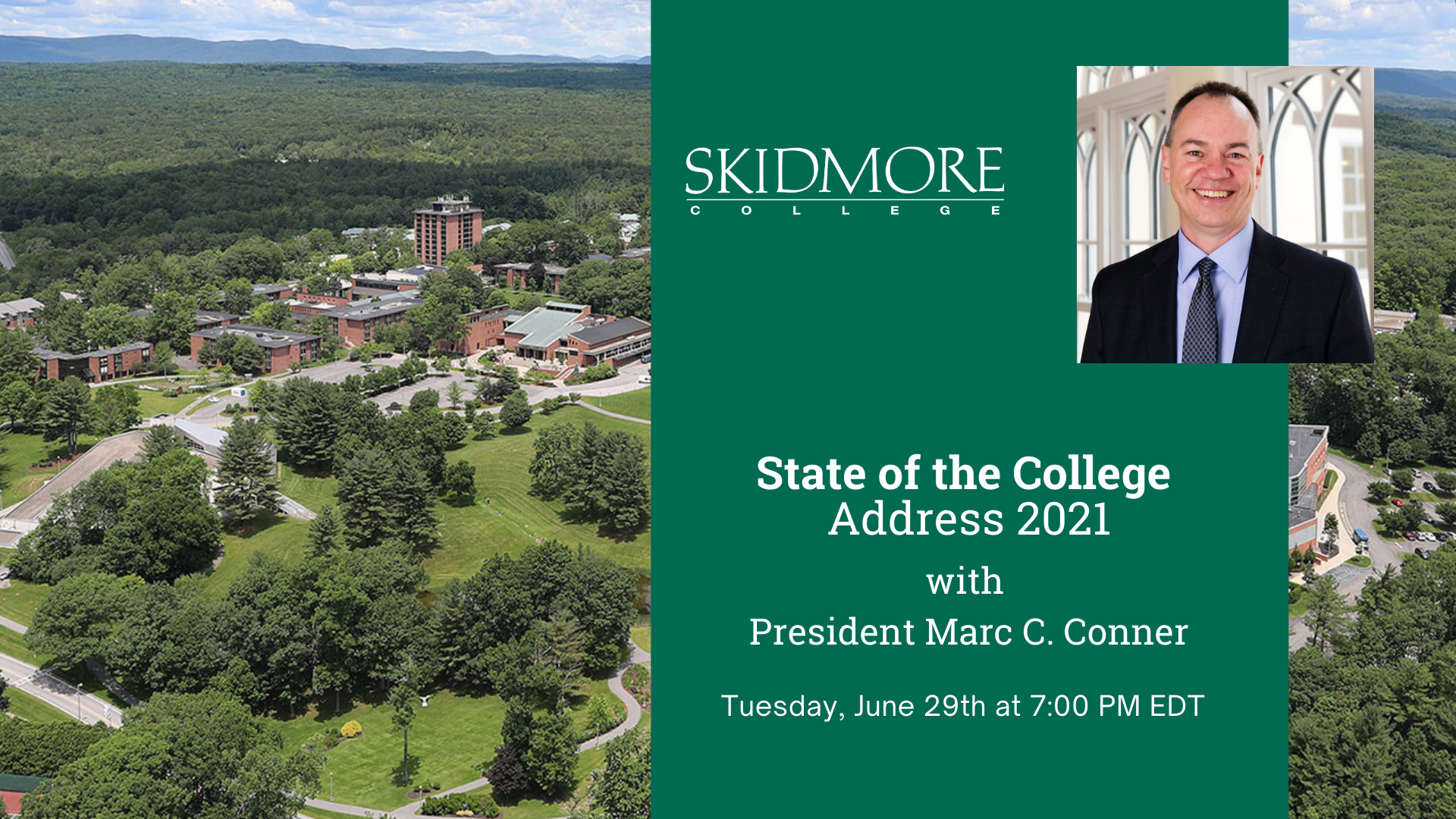 Image for State of the College 2021 with President Marc C. Conner webinar